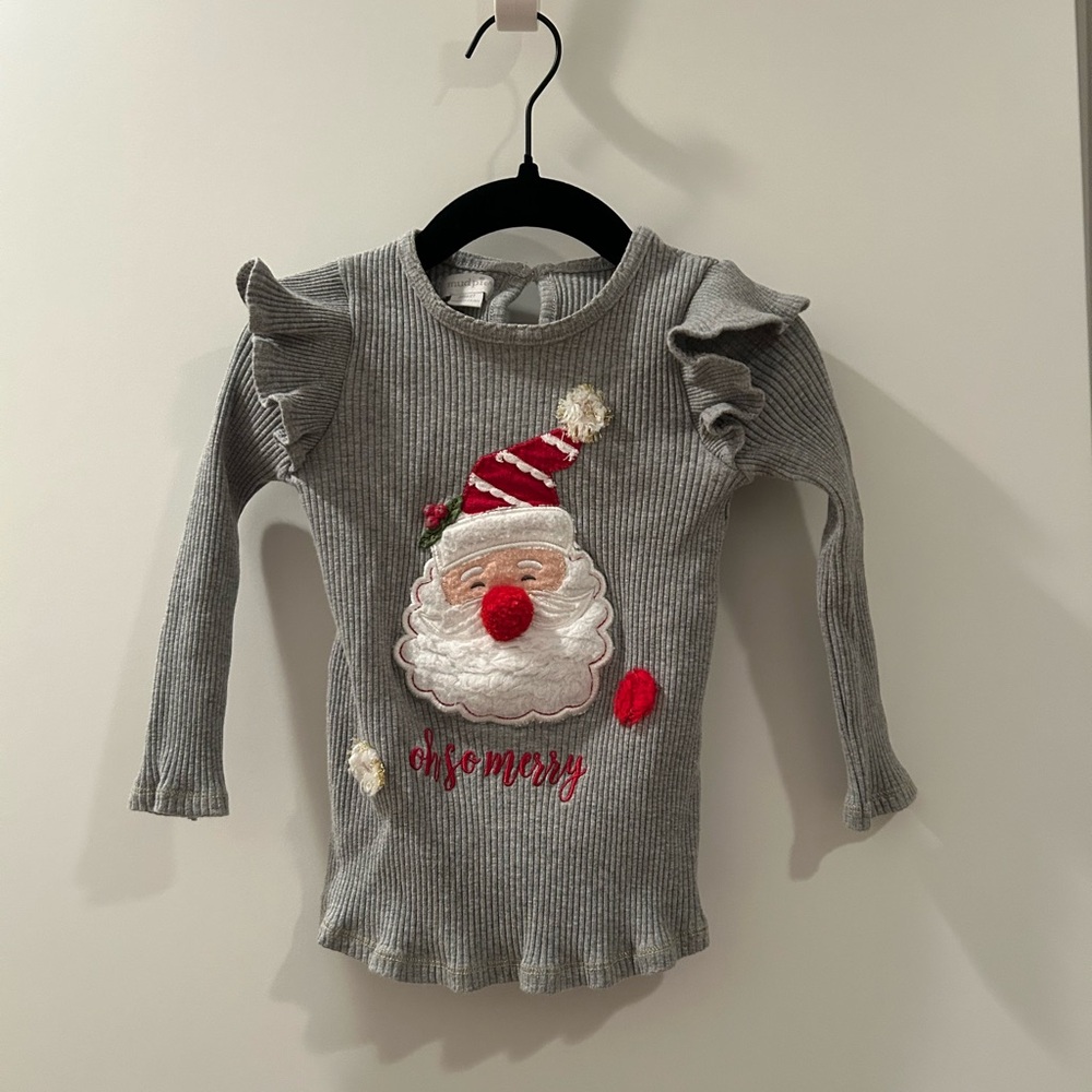 Mud Pie Santa Kids Top 2T